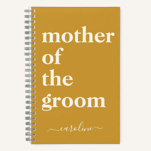 Mutter des Minimalistischen Grooms Moderne Name Ge Notizbuch