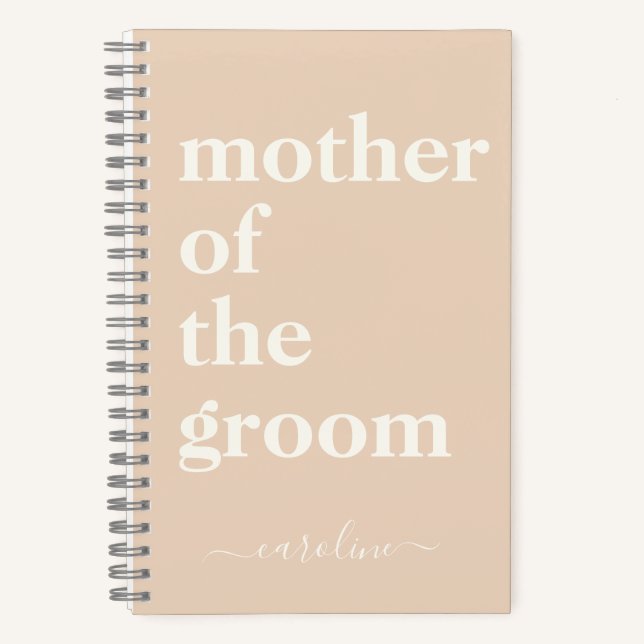 Mutter des Minimalistischen modernen, modernen Blü Notizbuch (Vorderseite)