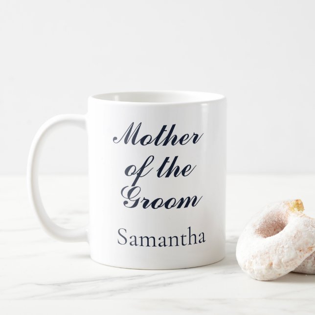 MUTTER DES OXFORD BLAU UND BABYPINK KAFFEETASSE (Mit Donut)