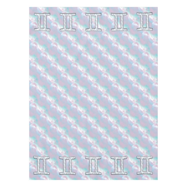Mutter des Perldekorators Gemini Zodiac Symbol Tischdecke (Vorderseite)