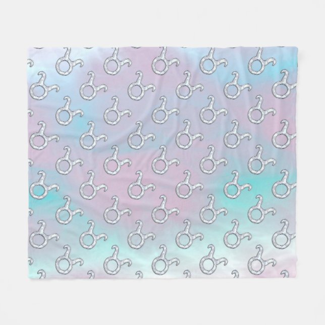 Mutter des Perlenstil Taurus Zodiac-Symbols Fleecedecke (Vorderseite (Horizontal))