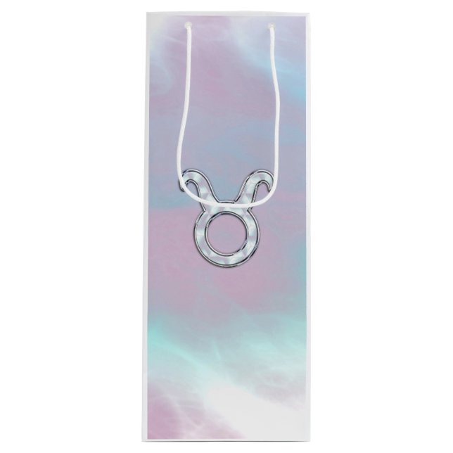 Mutter des Perlenstil Taurus Zodiac-Symbols Geschenktüte Für Weinflaschen (Vorderseite)