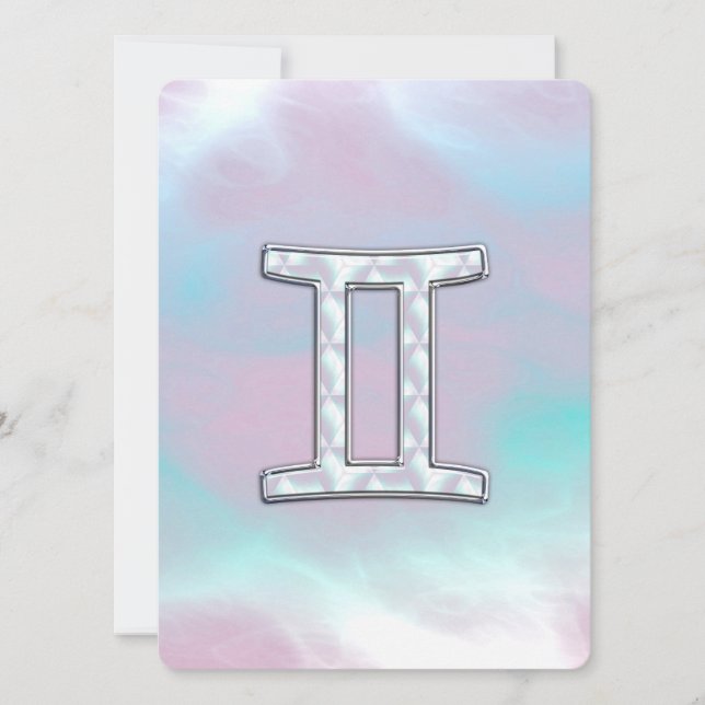 Mutter des Perlstils Gemini Zodiac Zeichen (Vorderseite)