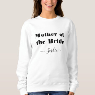 Mutter des Personalisierten Brautnamen Schwarz-wei Sweatshirt