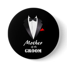 Mutter des Raumes mit Tuxedo-Shirt - Schaltfläche