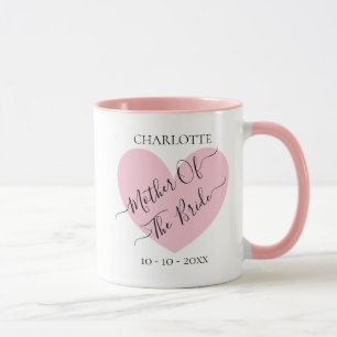 Mutter des rosafarbenen Herzens Personalisiert Tasse