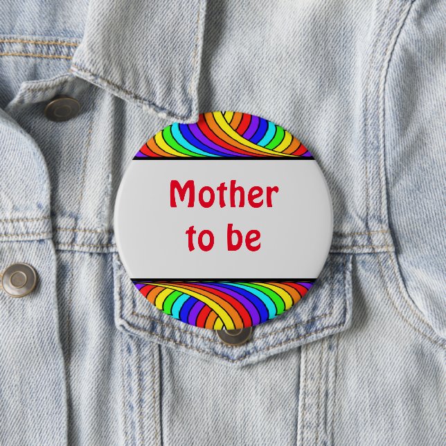Mutter, die ein mehrfarbiges Blumendesign hat Button (Beispiel)