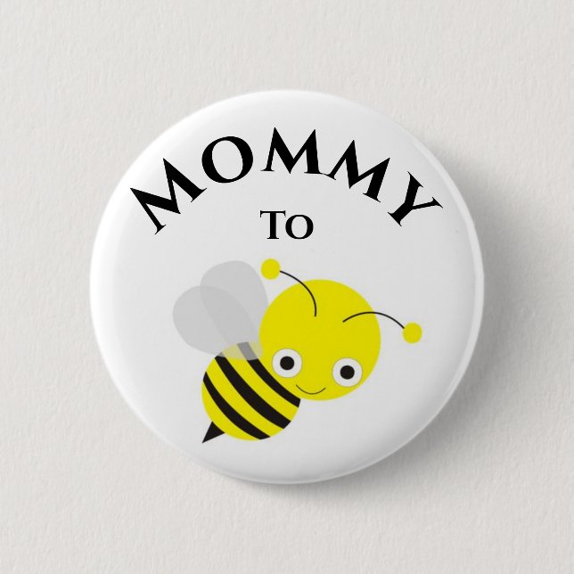 Mutter, die eine neue Mama-Babydusche haben soll Button (Vorderseite)