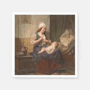 Mutter, die ihr Kind hält (von Rudolf Jordan) Serviette