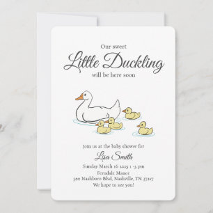 Mutter Duck and Ducklings Babydusche Einladung