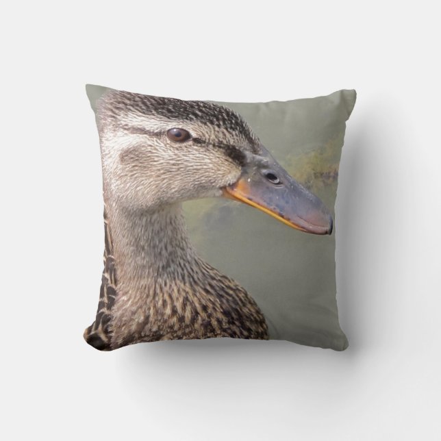 Mutter Duck Throw Kissen (Vorderseite)