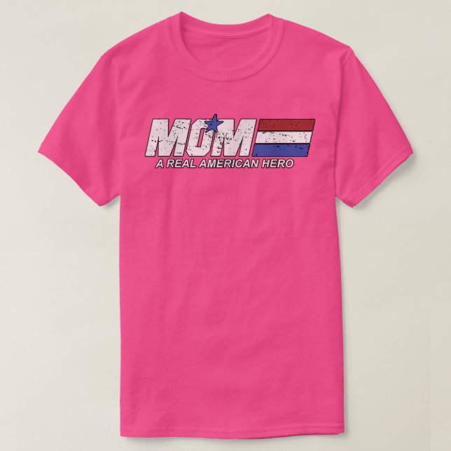 Mutter ein echter amerikanischer Held T-Shirt (Design vorne)