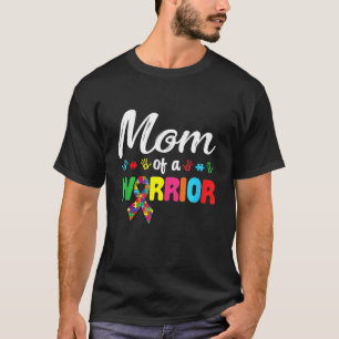 Mutter einer Kriegerfamilie passend zum Welt-Autis T-Shirt