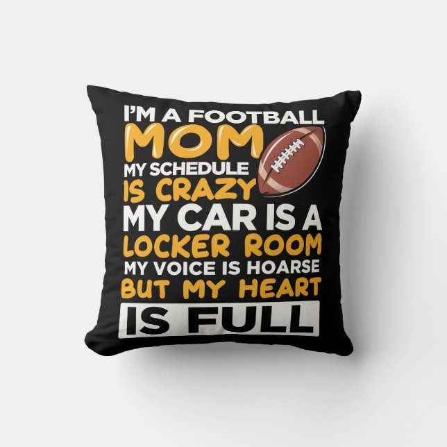 Mutter eines American Football Team Player Son Kissen (Vorderseite)