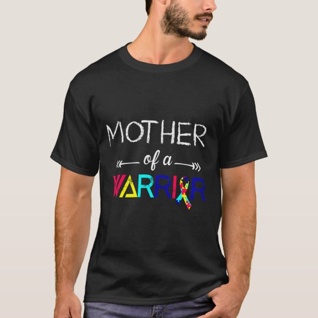 Mutter eines Kriegerautismus T-Shirt (Vorderseite)