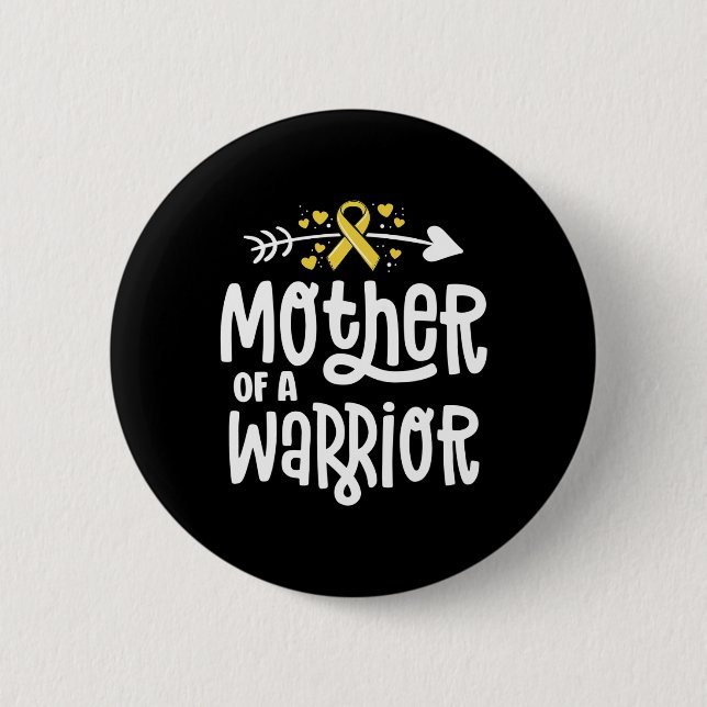 Mutter eines kriegerischen Geschenks Familie Kinde Button (Vorderseite)