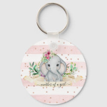 Mutter eines Mädchens - Baby Elefant und Blume