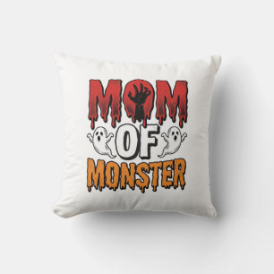 Mutter eines Monsters Vintage Halloween-Shirt-Desi Kissen