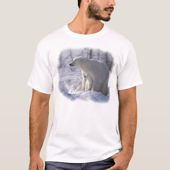 Mutter Eisbär und Junges T-Shirt (Vorderseite)