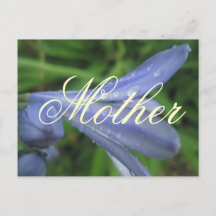 Mutter Elegante Blaue Blume Postkarte
