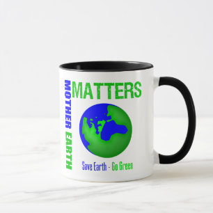 Mutter-Erdangelegenheiten retten Erde gehen Grün Tasse