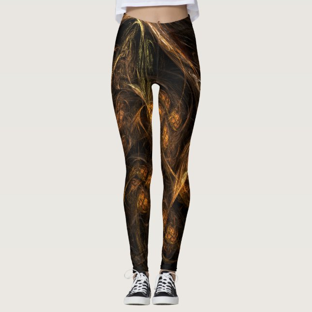Mutter Erde Abstrakte Kunst Leggings (Vorderseite)