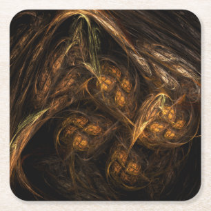 Mutter Erde Abstrakte Kunst Rechteckiger Pappuntersetzer