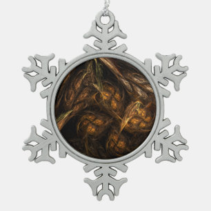Mutter Erde Abstrakte Kunst Schneeflocken Zinn-Ornament