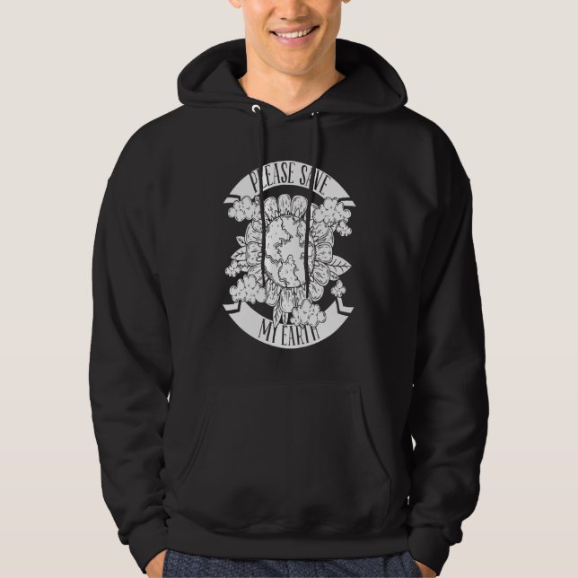 Mutter Erde  Globale Klimaveränderung Bitte Rette  Hoodie (Vorderseite)