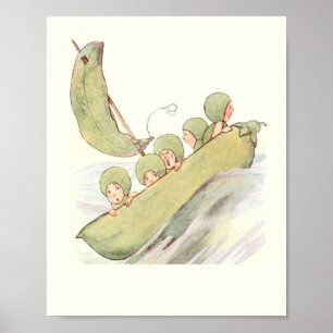 Mutter Erde Kinder - Erbsen in einem Pod Poster