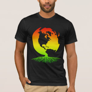 Mutter Erde mit Rasta Wurzeln T-Shirt
