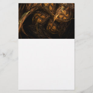 Mutter Erde Moderne Abstrakte Kunst Golden Fraktal Briefpapier