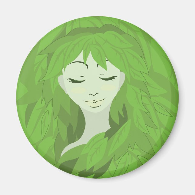 Mutter Erde (Schlafen) Magnet (Vorne)