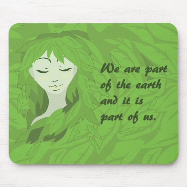 Mutter Erde (Schlafen) Mousepad (Vorne)