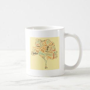 Mutter Erde Wolke in Form von Baum Kaffeetasse