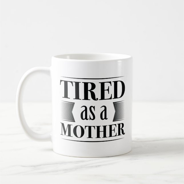 Mutter erschöpft kaffeetasse (Links)