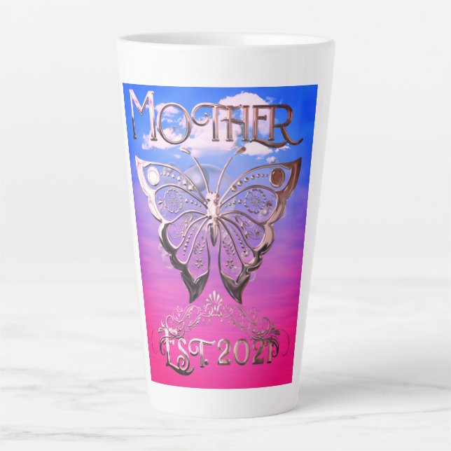 Mutter Est 2021 benutzerdefinierte Latte-Tasse Milchtasse (Vorderseite)