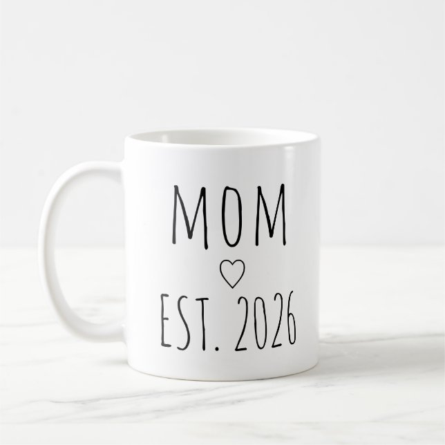 Mutter etablierte anpassbare Jahr-Typografie Kaffeetasse (Links)