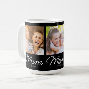 Mutter etablierte Schrift Schwarz 3 Foto Kaffeetasse