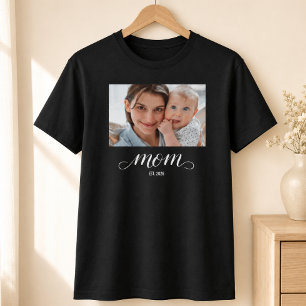 Mutter etablierte Skript Foto T-Shirt
