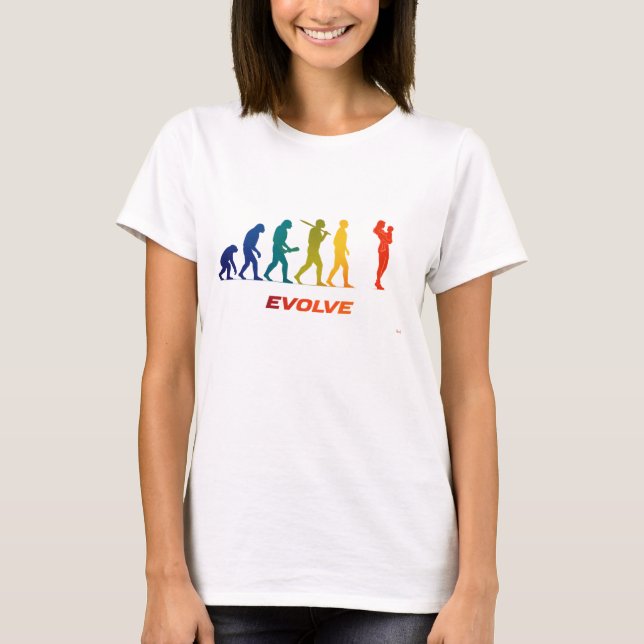 Mutter Evolution Silhouette Frau mit Baby T-Shirt (Vorderseite)