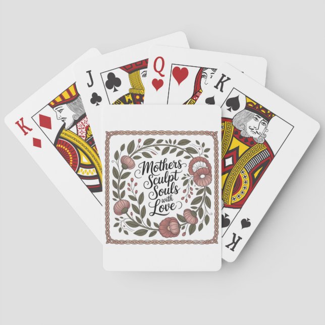 Mütter formen Seelen mit Liebe Spielkarten (Rückseite)