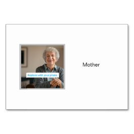 Mutter Foto auf Personalisierten Flashkarten der F Tischnummer