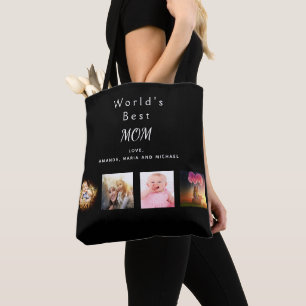 Mutter Foto der Besten Mama-Familie schwarz Tasche