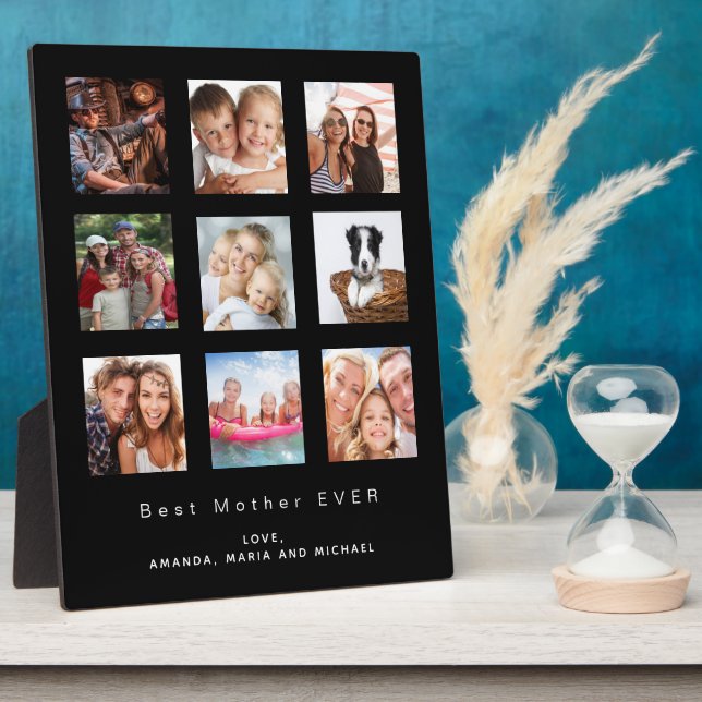 Mutter Foto Familienband schwarz Fotoplatte (Seite)