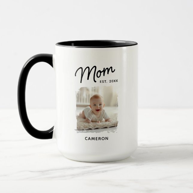 Mutter Foto Gründungsdatum Tasse (Links)