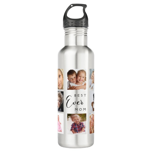 Mutter Foto sammelt Kinder Edelstahlflasche (Vorderseite)