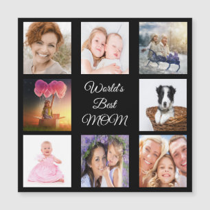 Mutter Fotocollage schwarzer Magnet