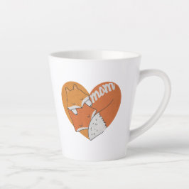Mutter Fox und Baby Fox Liebe Milchtasse