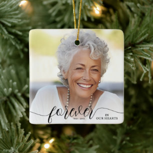Mutter für immer in unserem Hearts Memorial Foto Keramikornament